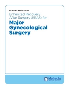 Enhanced Recovery After Surgery for Major Gynecological Surgery 